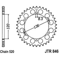 Kettenrad hinten JT JTR846,40 von Jt