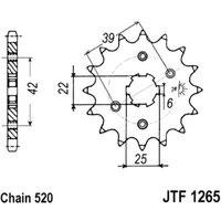 Kettenrad vorne JT JTF1265,16 von Jt