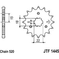 Kettenrad vorne JT JTF1445,14 von Jt