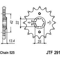 Kettenrad vorne JT JTF291,14 von Jt