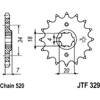 Kettenrad vorne JT JTF329,15 von Jt