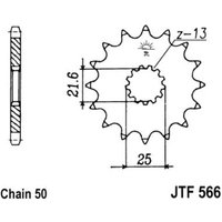Kettenrad vorne JT JTF566,16 von Jt