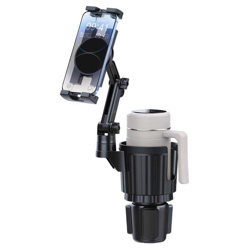Expander Des Autokassenhalters | 2-in-1-Auto-Becher-Halter Mit Telefonhalterung | Multifunktionales Getränkestange Für Autofahrzeuge Wasserflasche Lager Frauen Männer Männer Advanced Anti-Slip-Funktio von Jubilofex