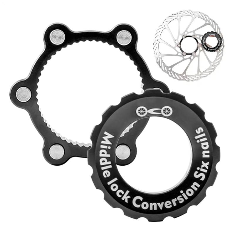 Jubilofex 6-Bolt-auf-Centerlock-Adapter - Bremsscheiben Centerlock Adapter - 6-Loch Adapter Rotor Kompatibel Mit Mountainbikes Dirtbikes Und Fahrradbremsen von Jubilofex