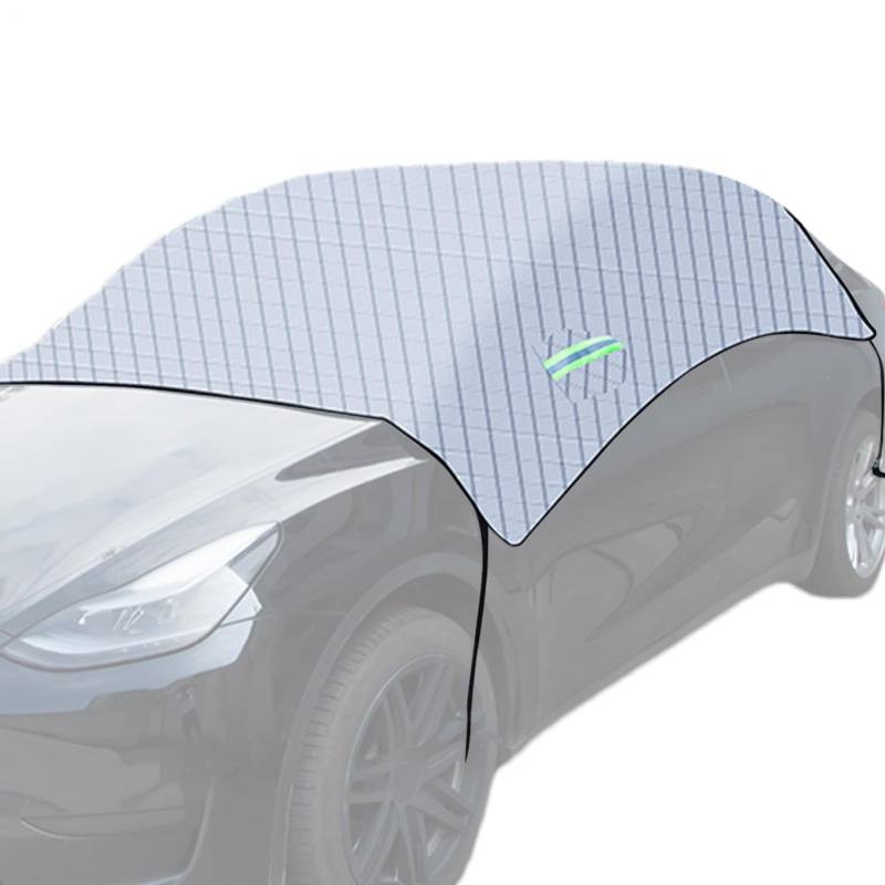Jukeoiu Hagelschütze Autoabdeckung, Autobahnabdeckung - Dach Sonnenschutz Staub UV Resistant Abdeckung Magnetisch | Allwetter wasserdichte Eiswindscheibe-Beschützer mit reflektierenden Bändern für von Jukeoiu