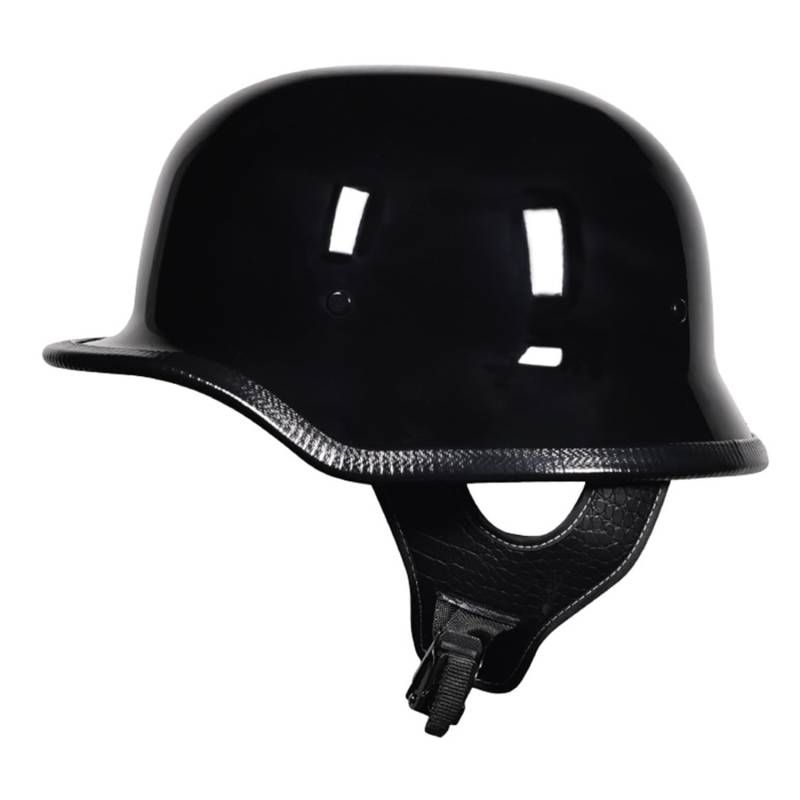 Retro Deutscher Stil Halbschale Halbhelme Jet Motorradhelm Mit ECEDOT Genehmigt Brain-Cap Halbschale Roller-Helm Scooter-Helm Moped Helm FüR Erwachsene Herren Damen 5,M(57~58CM) von JunPing