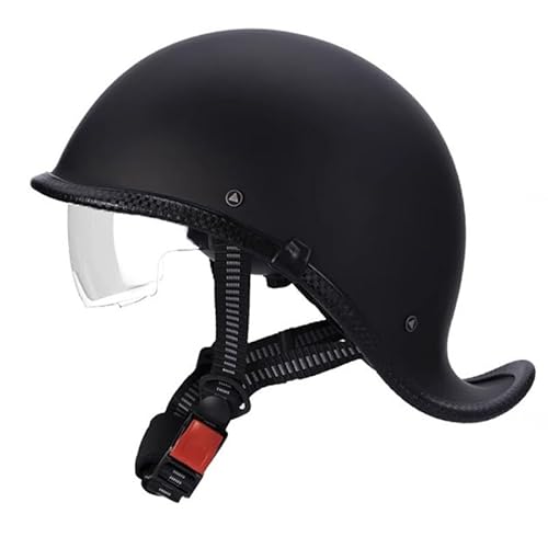 Retro-Halbhelm Jethelme Motorradhelm DOTECE Zertifizierter Halbhelme Männern und Frauen Motorradhelm Moped Helm Erwachsene Open Face Helm für Scooter Moped Cruiser Motorrad 12,M=57~58CM von JunPing