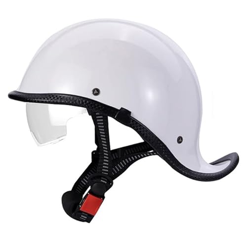 Retro-Halbhelm Jethelme Motorradhelm DOTECE Zertifizierter Halbhelme Männern und Frauen Motorradhelm Moped Helm Erwachsene Open Face Helm für Scooter Moped Cruiser Motorrad 14,M=57~58CM von JunPing