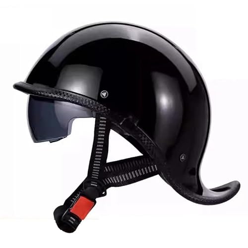 Retro-Halbhelm Jethelme Motorradhelm DOTECE Zertifizierter Halbhelme Männern und Frauen Motorradhelm Moped Helm Erwachsene Open Face Helm für Scooter Moped Cruiser Motorrad 9,M=57~58CM von JunPing