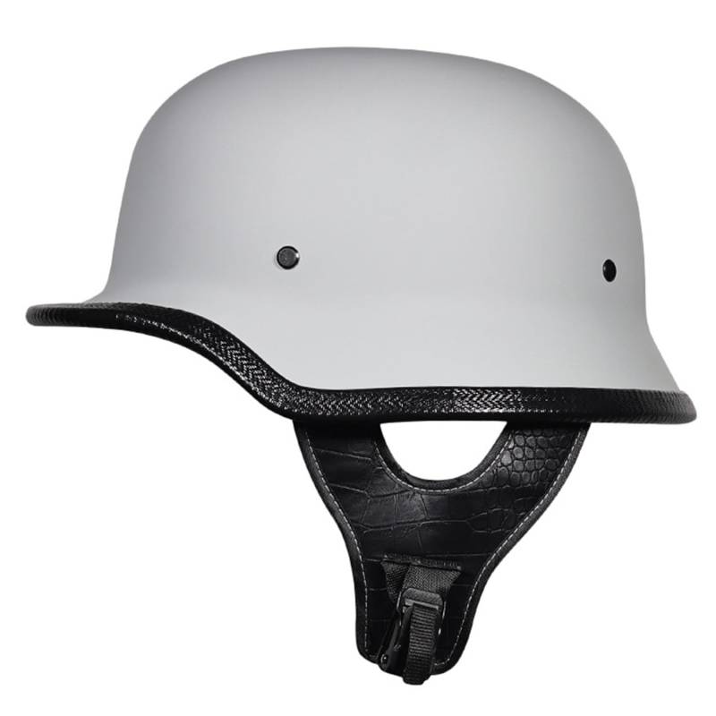 Retro Motorrad Halbhelme Open Face Motorrad Helm ECEDOT-Zulassung Moped Halbhelm Deutsche Braincap Jethelm Rollerhelm Vintage Halbschalenhelm Für Damen Und Herren 3,L=59~60CM von JunPing