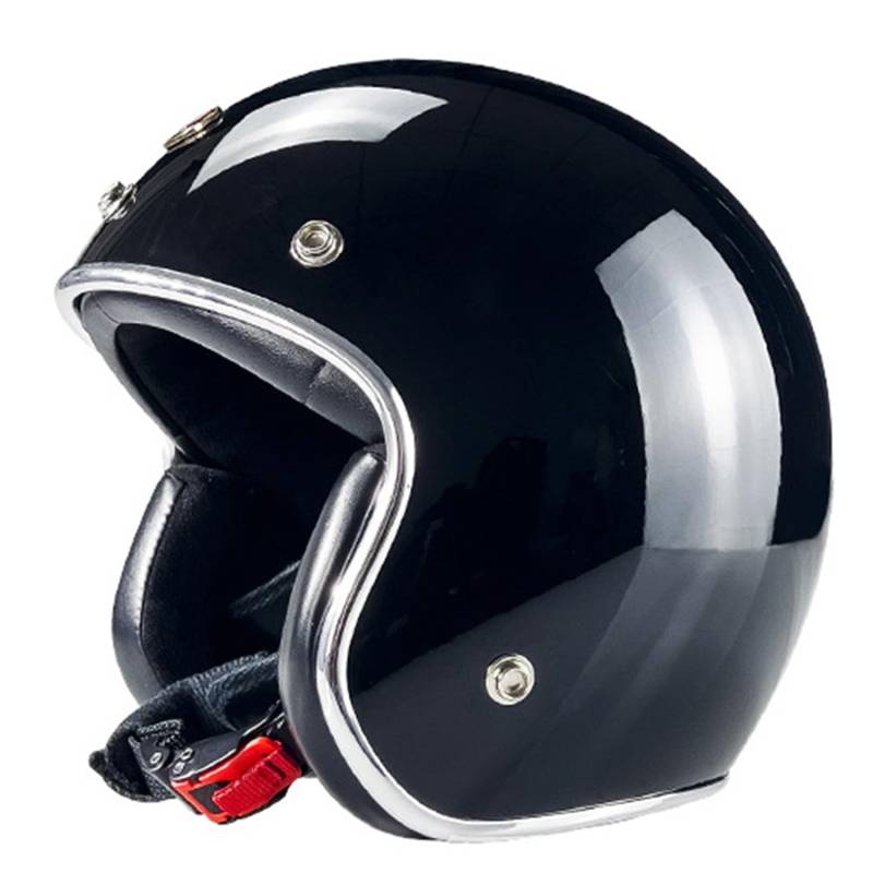 Vintage Jet Motorrad Halbhelme 3/4 Roller-Helm Scooter-Helm Moped Mofa-Helm ECEDOT-Zertifizierter Offenem Motorradhelm Für Erwachsene Männer und Frauen Sturzhelm 13,M(57~58CM) von JunPing