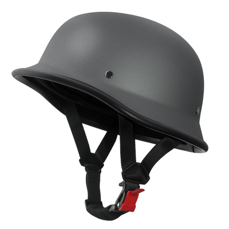 Vintage Motorradhelm Halbschalenhelm ECEDOT-Zulassung Brain-Cap Halbschale Jethelme Cruiser Chopper Scooter Helm Herren Retro Motorrad Halbhelm Damen Mopedhelme 4,M=57~58CM von JunPing