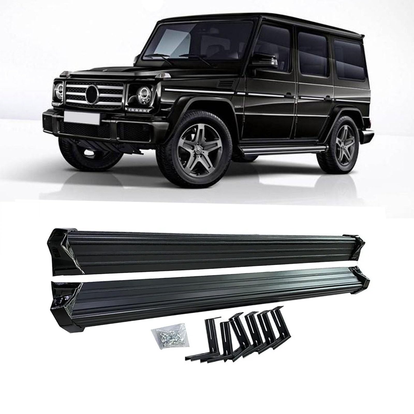 Junberoy 2 Stück, passend für W463 G-Klasse Trittbretter, Seitenstufen, Nerf Bar, schwarz, 2001–2018 Junberoy 2 Stück, passend für W463 G-Klasse Trittbretter, Seitenstufen, Nerf Bar, schwarz, 2001–2018 von Junberoy