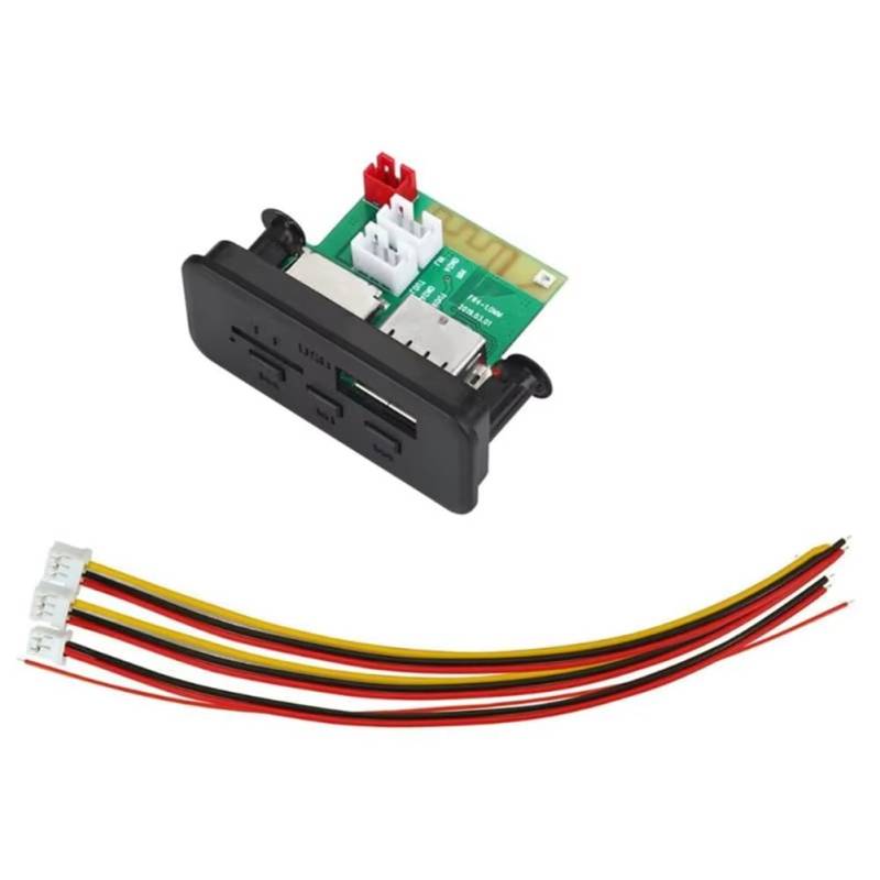 Juqoyue Upgrade Bluetooth 5.0 Autoradio MP3-Player 5 V 12 V WMA-Decoderboard Audiomodul FM TF USB 3,5 mm AUX für Autos Schwarz von Juqoyue