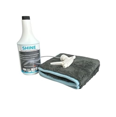 Unikum SHINE Sprühglanzversiegelung 1L Set inkl. Liquid Elements Blue Breeze 2.0 Allround-Tuch 40 x 40 cm 350GSM von Juramondo