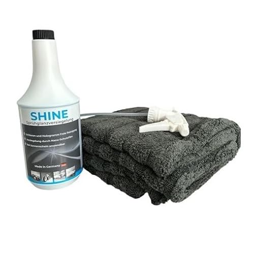 Unikum SHINE Sprühglanzversiegelung 1L Set inkl. Liquid Elements Silverback Fusion XL Trockentuch 50 x 80 cm 1100GSM von Juramondo