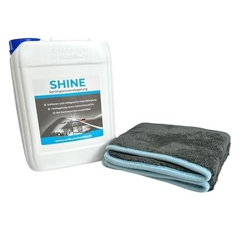 Unikum SHINE Sprühglanzversiegelung 5L Set inkl. Liquid Elements Blue Breeze 2.0 Allround-Tuch 40 x 40 cm 350GSM von Juramondo