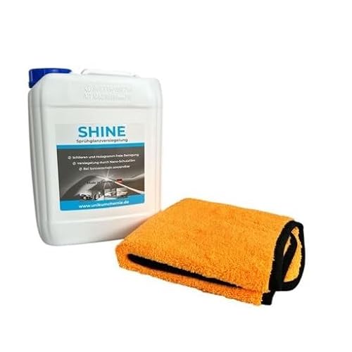 Unikum SHINE Sprühglanzversiegelung 5L Set inkl. Liquid Elements Orange Baby Trockentuch 60 x 40 cm 800GSM von Juramondo