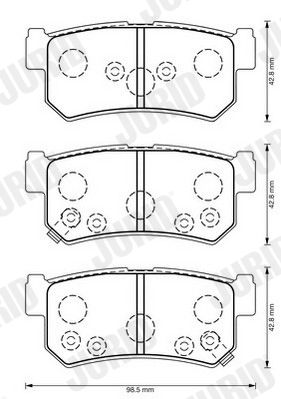 Bremsbelagsatz, Scheibenbremse Hinterachse Jurid 573377J Bremsbelagsatz, Scheibenbremse Hinterachse Jurid 573377J von Jurid