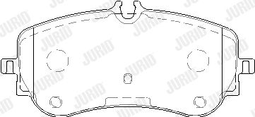 Bremsbelagsatz, Scheibenbremse Hinterachse Jurid 573832J Bremsbelagsatz, Scheibenbremse Hinterachse Jurid 573832J von Jurid