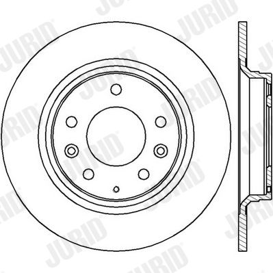 Bremsscheibe Hinterachse Jurid 562416JC Bremsscheibe Hinterachse Jurid 562416JC von Jurid