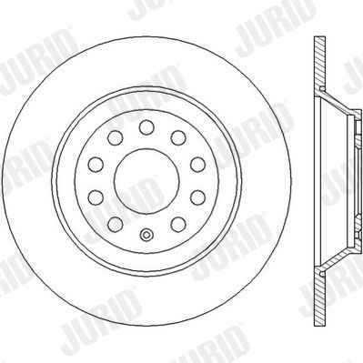 Bremsscheibe Hinterachse Jurid 562438JC Bremsscheibe Hinterachse Jurid 562438JC von Jurid