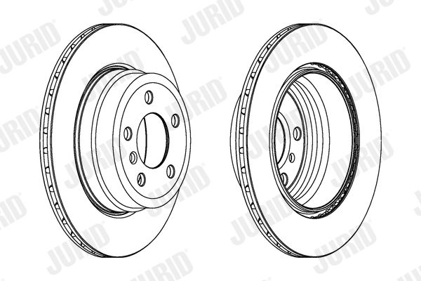 Bremsscheibe Hinterachse Jurid 562521JC von Jurid