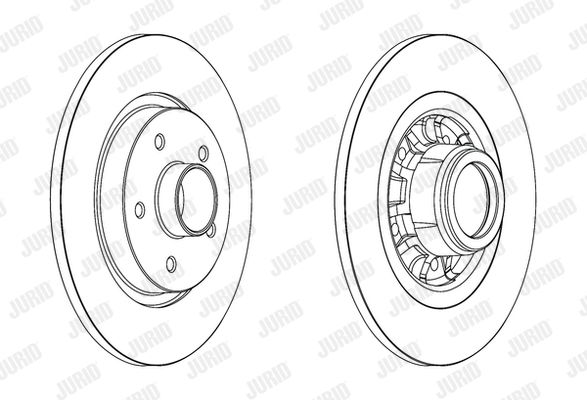 Bremsscheibe Hinterachse Jurid 562609J-1 Bremsscheibe Hinterachse Jurid 562609J-1 von Jurid