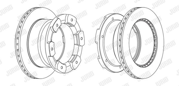 Bremsscheibe Hinterachse Jurid 562805JC-1 Bremsscheibe Hinterachse Jurid 562805JC-1 von Jurid