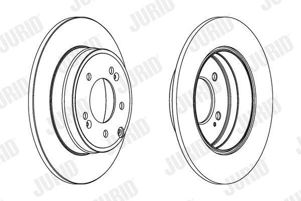 Bremsscheibe Hinterachse Jurid 562849JC von Jurid