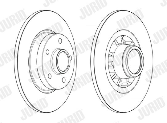 Bremsscheibe Hinterachse Jurid 563180J-1 Bremsscheibe Hinterachse Jurid 563180J-1 von Jurid