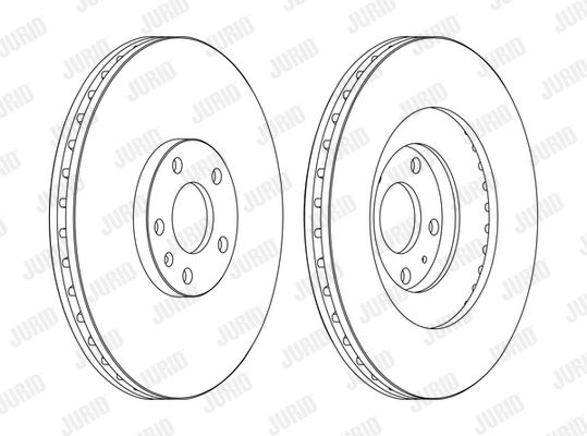 Bremsscheibe Vorderachse Jurid 562389JC-1 von Jurid
