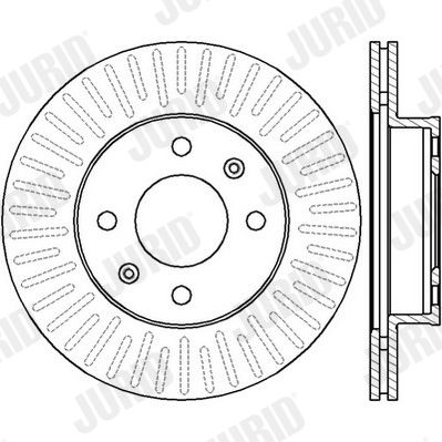 Bremsscheibe Vorderachse Jurid 562428JC von Jurid