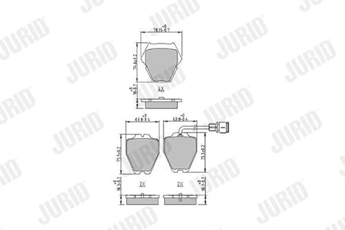 Jurid 573208J Bremsbelagsatz, Scheibenbremse - (4-teilig) von Jurid