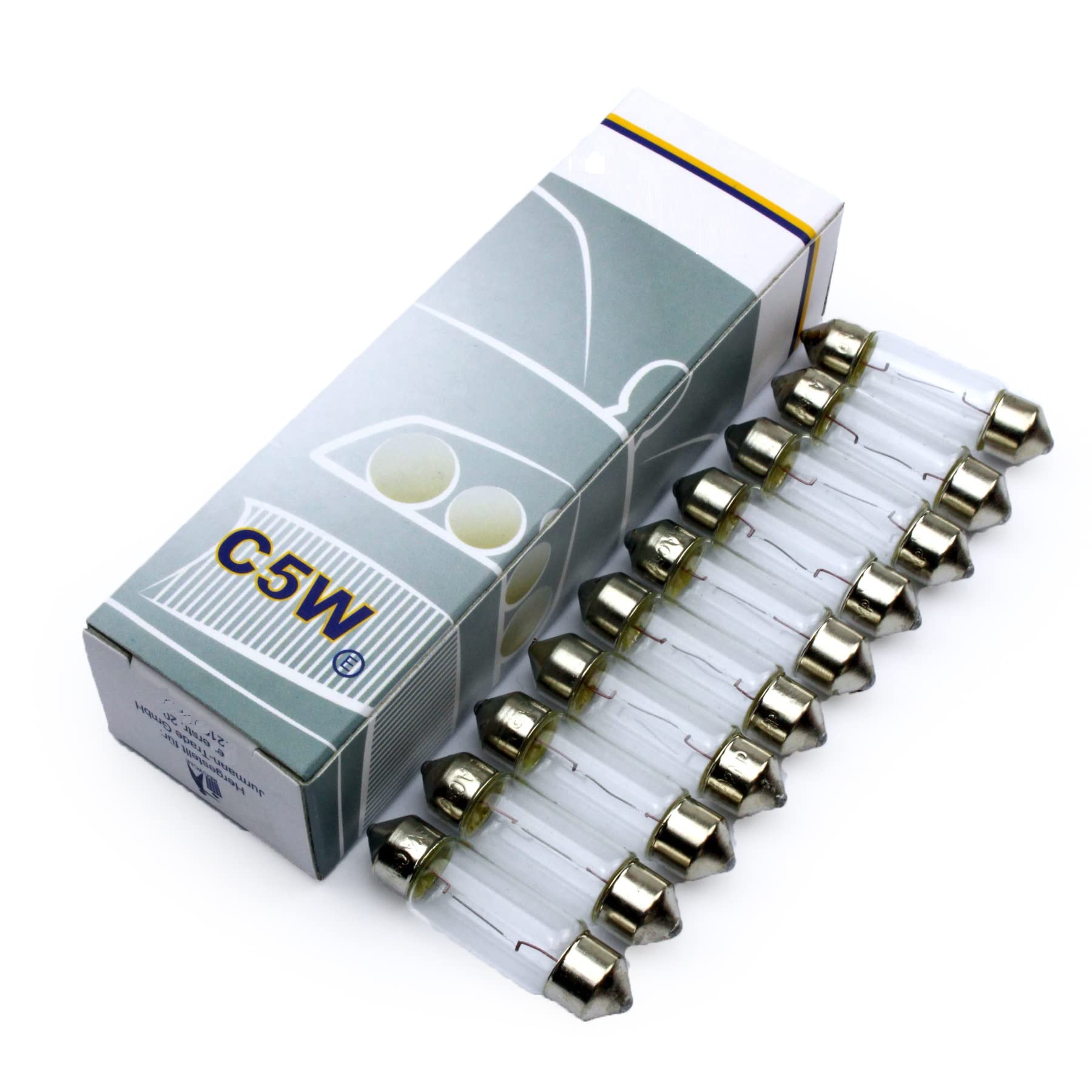 10 Stück - C5W SV8.5-8 36mm 12V 5W KFZ Beleuchtung Glühlampe Glassockellampe Glühbirne Soffitte Autolampen 10 Stück - C5W SV8.5-8 36mm 12V 5W KFZ Beleuchtung Glühlampe Glassockellampe Glühbirne Soffitte Autolampen von Jurmann Trade GmbH