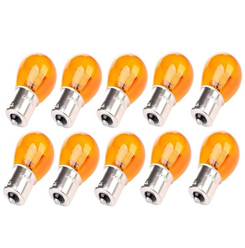 10x Jurmann PY21W 12V BAU15s Original Orange Long Life Blinker Halogen Ersatz Lampe E-geprüft von Jurmann Trade