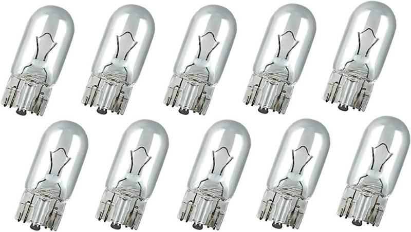 10x Jurmann W5W 12V Original Long Life Halogen Ersatz Birne für Standlicht Positionslicht Bremslicht Hecklicht Innenlicht - E-geprüft von Jurmann Trade