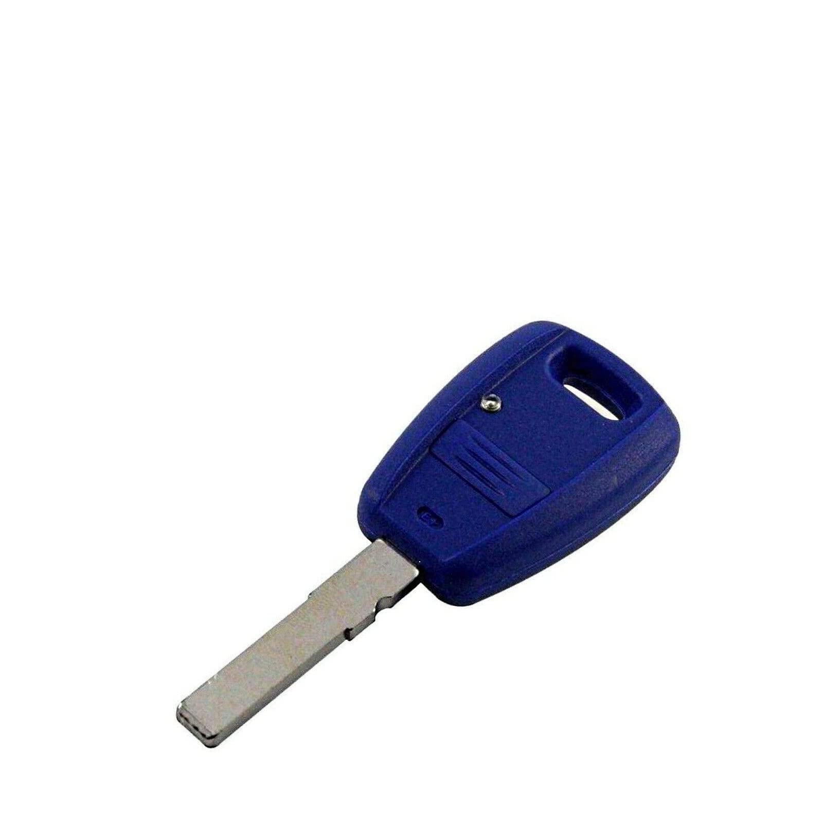 JURMANN 1 Stück Funkschlüssel Ersatz Autoschlüssel Gehäuse - 1-Taste Fernbedienung mit Rohling - FIAT - Neu Reparatur Hülle (Blau, Kunststoff) von JURMANN