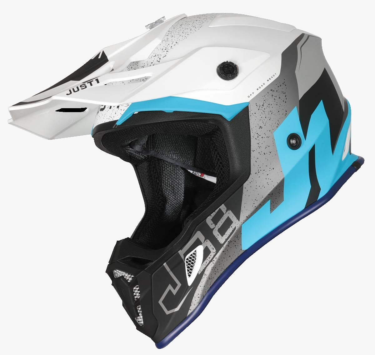 JUST1 Helmet J38 Korner Light Bleu-White Matt 56-S von Just