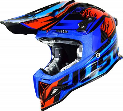 Just1 J12 Dominator, Motocrosshelm - Blau/Rot - XL von Just1