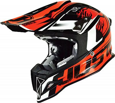 Just1 J12 Dominator, Crosshelm - Orange - XS von Just1