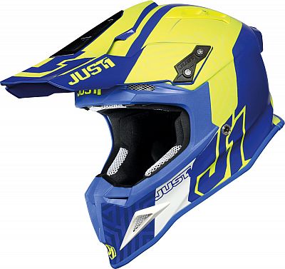 Just1 J12 PRO Syncro, Motocrosshelm - Gelb/Blau - XL von Just1