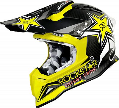 Just1 J12 Rockstar 2.0, Motocrosshelm - Schwarz/Gelb - S von Just1