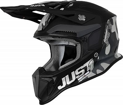 Just1 J18 Pulsar, Motocrosshelm Mips - Matt Grau/Hellgrau/Schwarz - XL von Just1