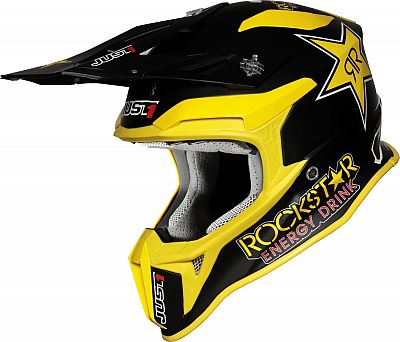 Just1 J18 Rockstar, Motocrosshelm - Schwarz/Gelb - L von Just1