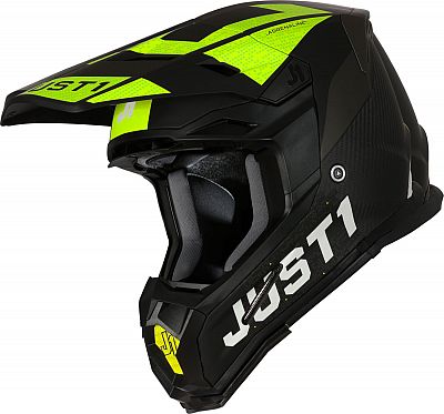 Just1 J22 Adrenaline, Motocrosshelm - Matt Schwarz/Neon-Gelb/Weiß - S von Just1