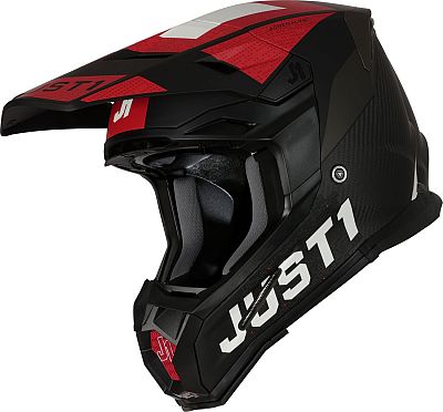 Just1 J22 Adrenaline, Motocrosshelm - Matt Schwarz/Rot/Weiß - M von Just1