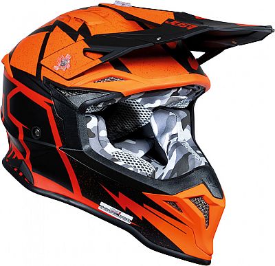 Just1 J39 Poseidon, Motocrosshelm - Neon-Orange/Schwarz - M von Just1