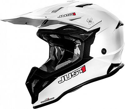 Just1 J39 Solid, Motocrosshelm - Weiß - XL von Just1