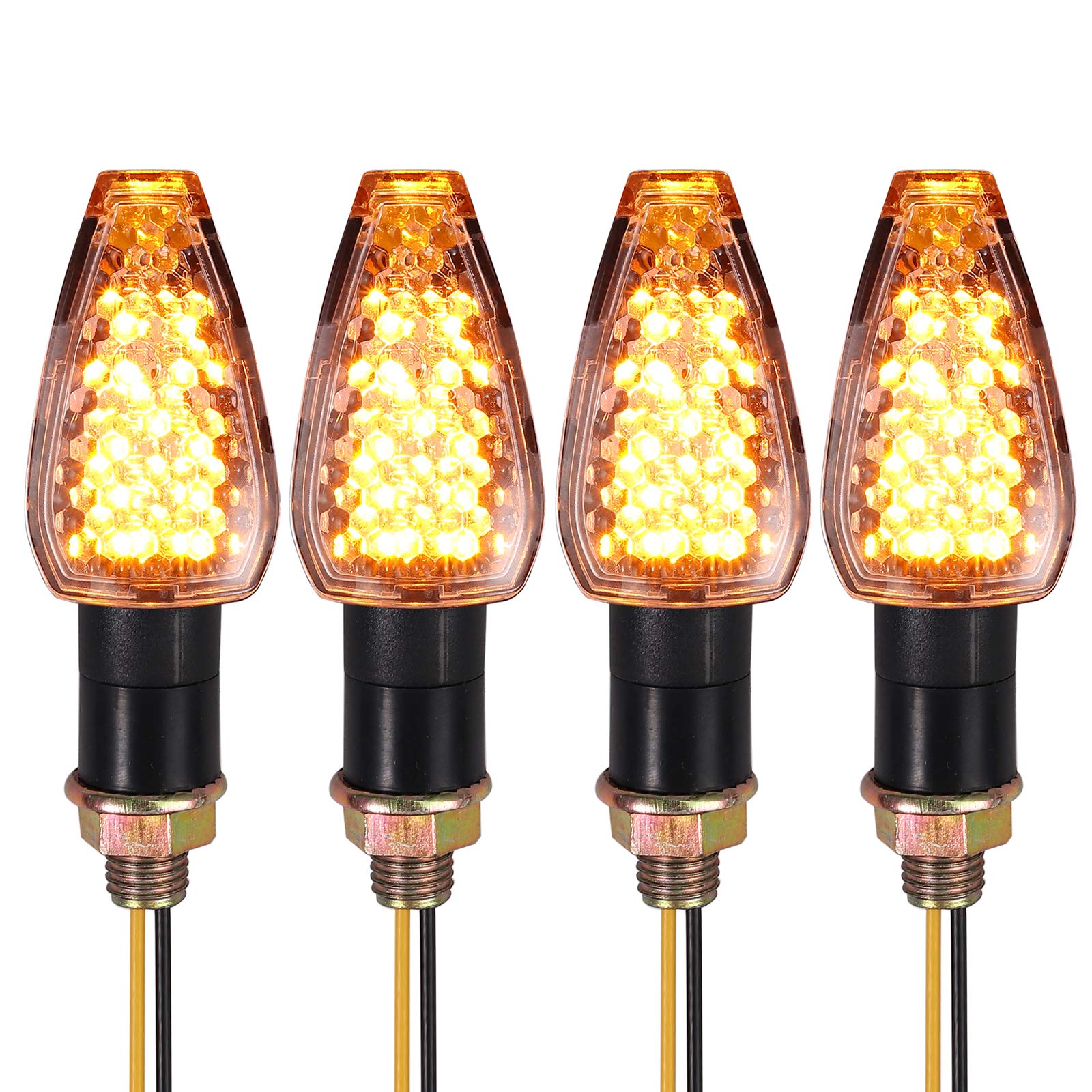 4X 14LED Mortoradblinker Miniblinker Biegbar Bernstein Licht mit E-Mark IP65 Wasserdicht Lauflicht für M10 12V Motorrad Blinkleuchte Blinker Lampe Signal leucht für Straßenfahrrad Off Road Chopper 4X 14LED Mortoradblinker Miniblinker Biegbar Bernstein Licht mit E-Mark IP65 Wasserdicht Lauflicht für M10 12V Motorrad Blinkleuchte Blinker Lampe Signal leucht für Straßenfahrrad Off Road Chopper von Justech